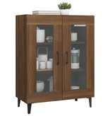 VidaXL Dressoir 69,5x34x90 cm bewerkt hout bruineikenkleurig