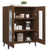 VidaXL Dressoir 69,5x34x90 cm bewerkt hout bruineikenkleurig