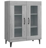 VidaXL Dressoir 69,5x34x90 cm bewerkt hout grijs sonoma eikenkleurig