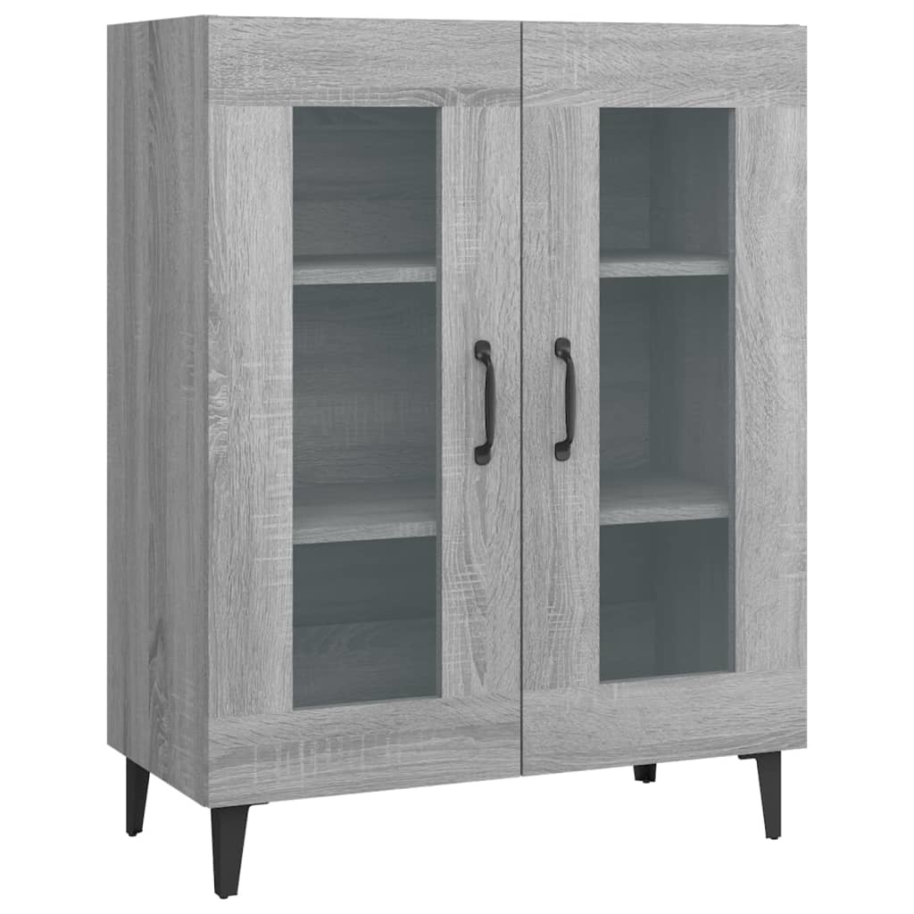 VidaXL Dressoir 69,5x34x90 cm bewerkt hout grijs sonoma eikenkleurig