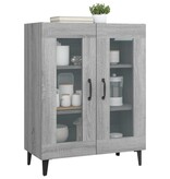 VidaXL Dressoir 69,5x34x90 cm bewerkt hout grijs sonoma eikenkleurig