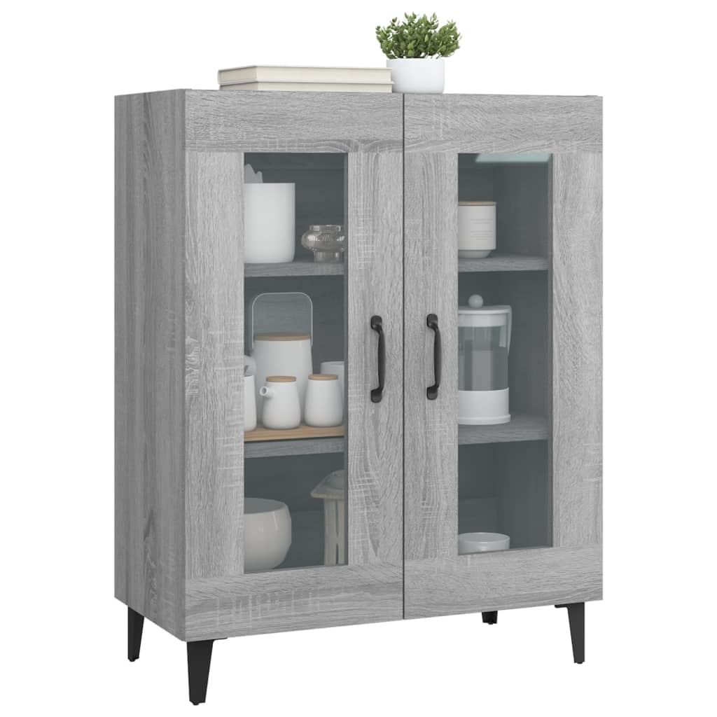 VidaXL Dressoir 69,5x34x90 cm bewerkt hout grijs sonoma eikenkleurig
