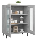 VidaXL Dressoir 69,5x34x90 cm bewerkt hout grijs sonoma eikenkleurig