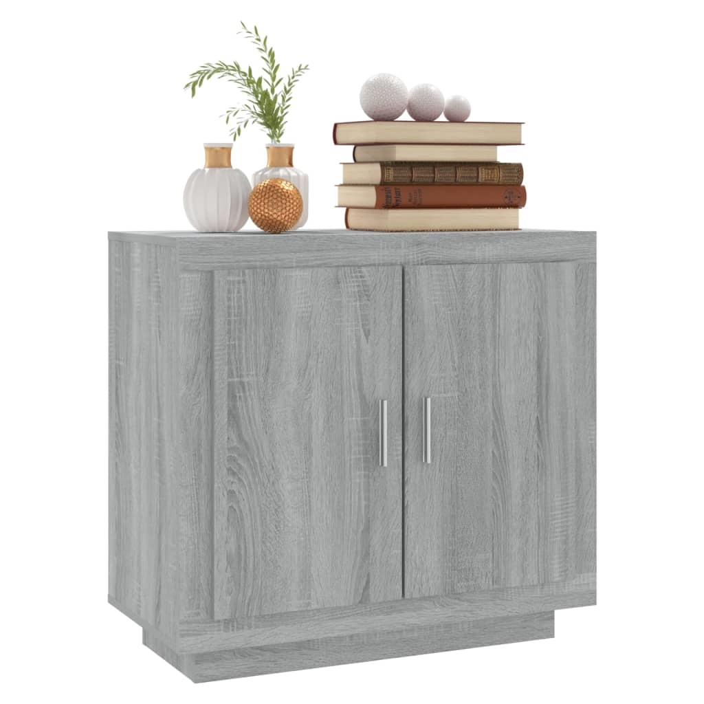 VidaXL Dressoir 80x40x75 cm bewerkt hout grijs sonoma eikenkleurig