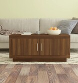 VidaXL Salontafel 102x50x45 cm bewerkt hout bruineikenkleurig
