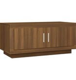 VidaXL Salontafel 102x50x45 cm bewerkt hout bruineikenkleurig