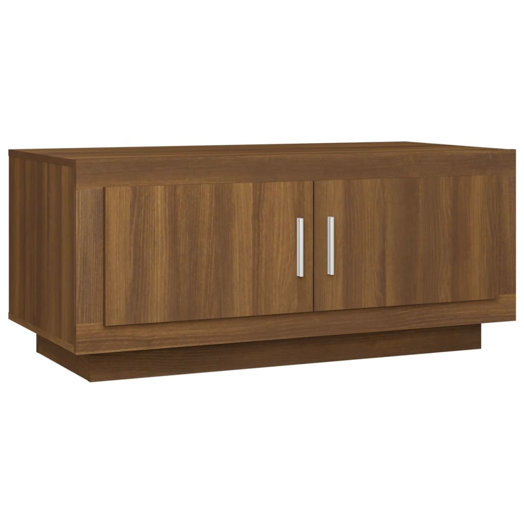 VidaXL Salontafel 102x50x45 cm bewerkt hout bruineikenkleurig