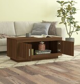 VidaXL Salontafel 102x50x45 cm bewerkt hout bruineikenkleurig