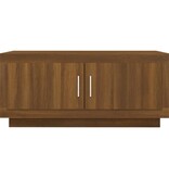 VidaXL Salontafel 102x50x45 cm bewerkt hout bruineikenkleurig