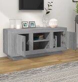 VidaXL Tv-meubel 102x35x45 cm bewerkt hout grijs sonoma eikenkleurig