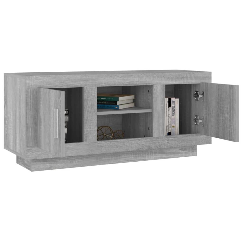 VidaXL Tv-meubel 102x35x45 cm bewerkt hout grijs sonoma eikenkleurig