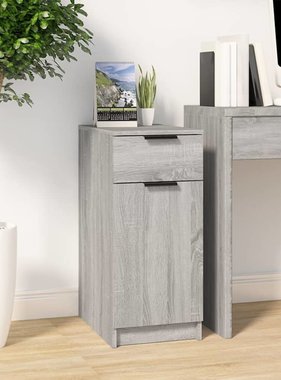 VidaXL Bureaukast 33,5x50x75 cm bewerkt hout grijs sonoma eikenkleurig
