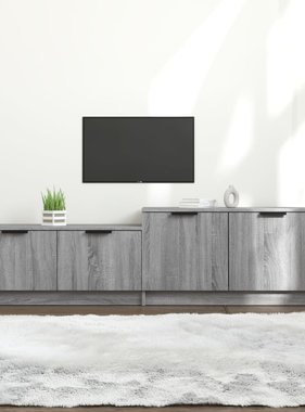 VidaXL Tv-meubel 158,5x36x45 cm bewerkt hout grijs sonoma eikenkleurig