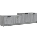 VidaXL Tv-meubel 158,5x36x45 cm bewerkt hout grijs sonoma eikenkleurig