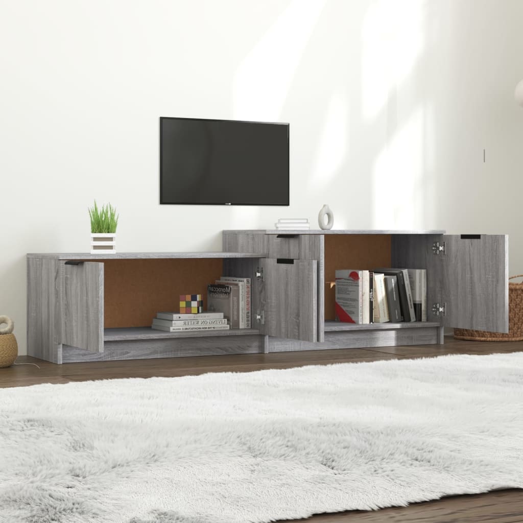 VidaXL Tv-meubel 158,5x36x45 cm bewerkt hout grijs sonoma eikenkleurig