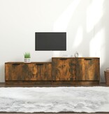 VidaXL Tv-meubel 158,5x36x45 cm bewerkt hout gerookt eikenkleurig