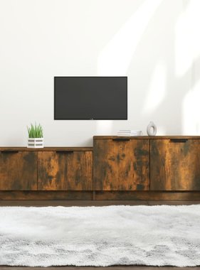 VidaXL Tv-meubel 158,5x36x45 cm bewerkt hout gerookt eikenkleurig