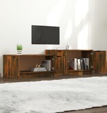 VidaXL Tv-meubel 158,5x36x45 cm bewerkt hout gerookt eikenkleurig