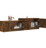 VidaXL Tv-meubel 158,5x36x45 cm bewerkt hout gerookt eikenkleurig