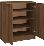 vidaXL Schoenenkast 59x35x70 cm bewerkt hout bruineikenkleurig