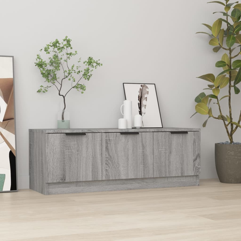 VidaXL Tv-meubel 102x35x36,5 cm bewerkt hout grijs sonoma eikenkleurig