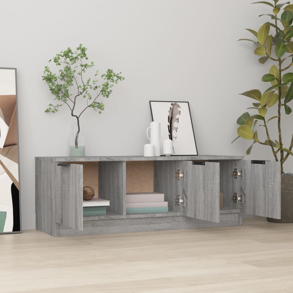 VidaXL Tv-meubel 102x35x36,5 cm bewerkt hout grijs sonoma eikenkleurig