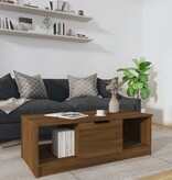 VidaXL Salontafel 102x50x36 cm bewerkt hout bruineikenkleurig