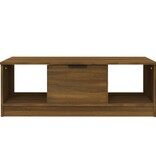 VidaXL Salontafel 102x50x36 cm bewerkt hout bruineikenkleurig