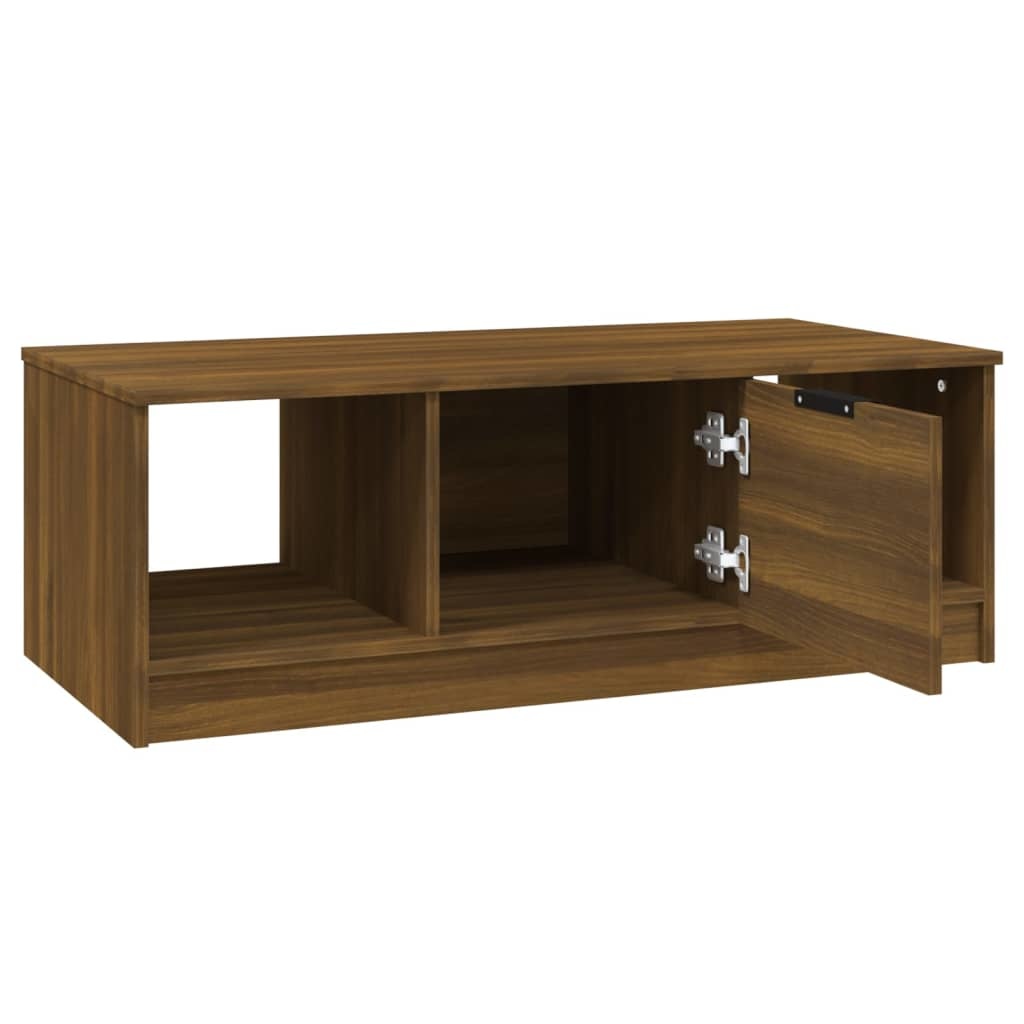 VidaXL Salontafel 102x50x36 cm bewerkt hout bruineikenkleurig