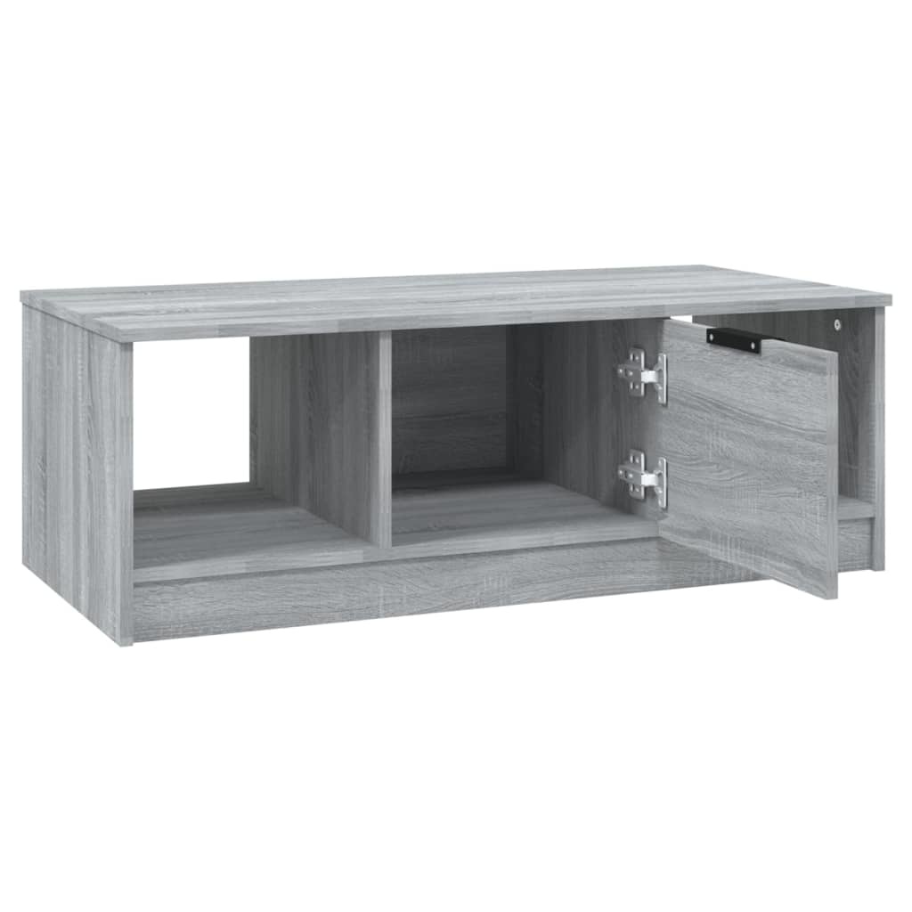 VidaXL Salontafel 102x50x36 cm bewerkt hout grijs sonoma eikenkleurig