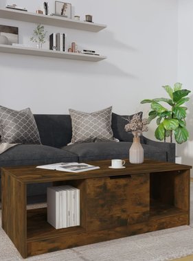 VidaXL Salontafel 102x50x36 cm bewerkt hout gerookt eikenkleurig