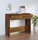 VidaXL Wandtafel 90x36x75 cm bewerkt hout gerookt eikenkleurig