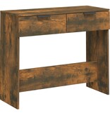 VidaXL Wandtafel 90x36x75 cm bewerkt hout gerookt eikenkleurig