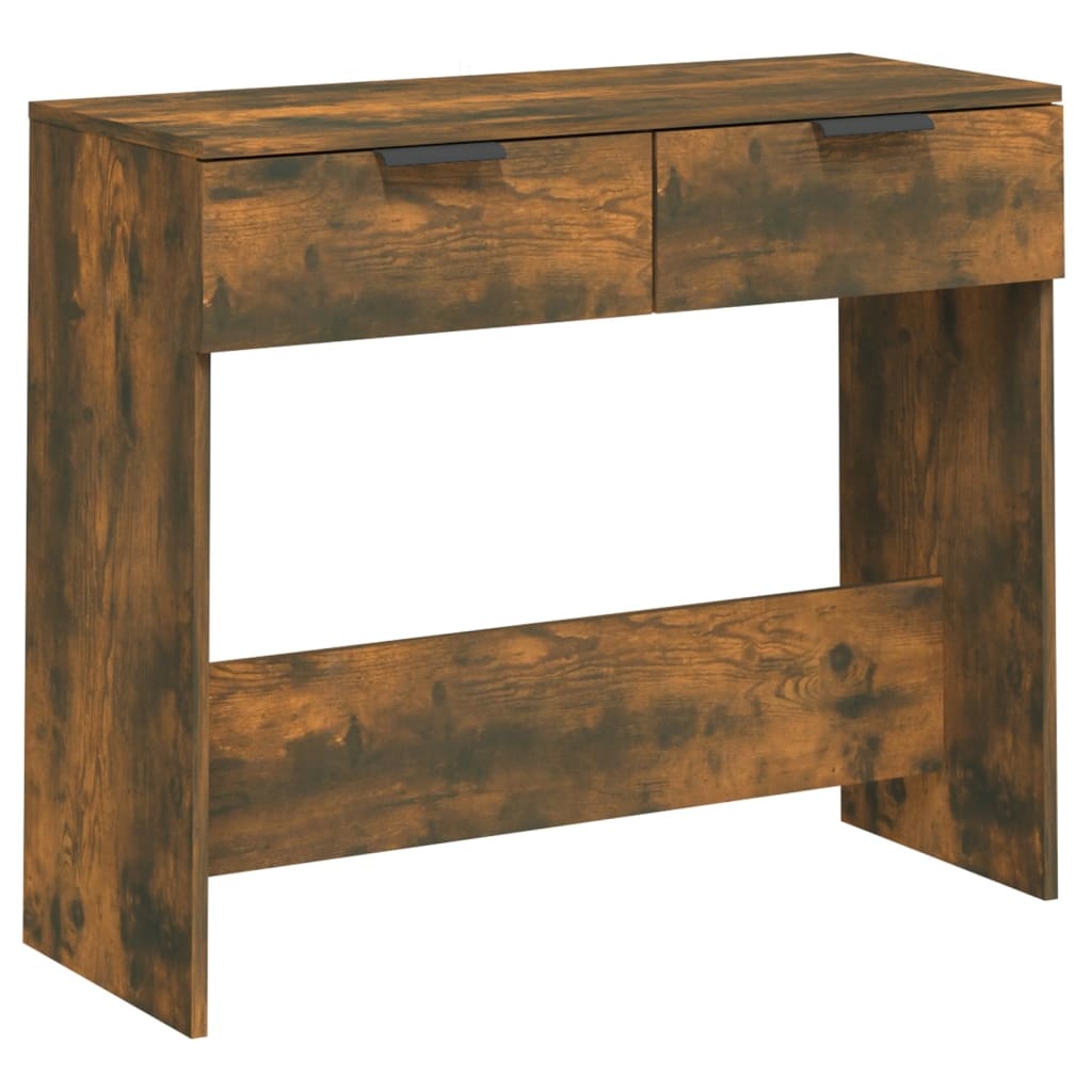 VidaXL Wandtafel 90x36x75 cm bewerkt hout gerookt eikenkleurig