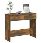 VidaXL Wandtafel 90x36x75 cm bewerkt hout gerookt eikenkleurig
