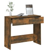 VidaXL Wandtafel 90x36x75 cm bewerkt hout gerookt eikenkleurig