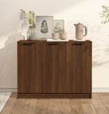 VidaXL Dressoir 90,5x30x70 cm bewerkt hout bruineikenkleurig