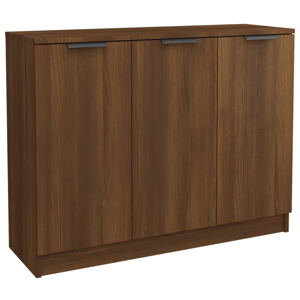 VidaXL Dressoir 90,5x30x70 cm bewerkt hout bruineikenkleurig
