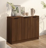 VidaXL Dressoir 90,5x30x70 cm bewerkt hout bruineikenkleurig