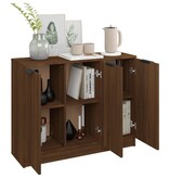 VidaXL Dressoir 90,5x30x70 cm bewerkt hout bruineikenkleurig