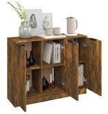 VidaXL Dressoir 90,5x30x70 cm bewerkt hout gerookt eikenkleurig