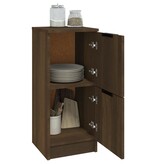 VidaXL Dressoirs 2 st 30x30x70 cm bewerkt hout bruineikenkleurig