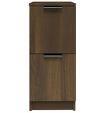 VidaXL Dressoirs 2 st 30x30x70 cm bewerkt hout bruineikenkleurig