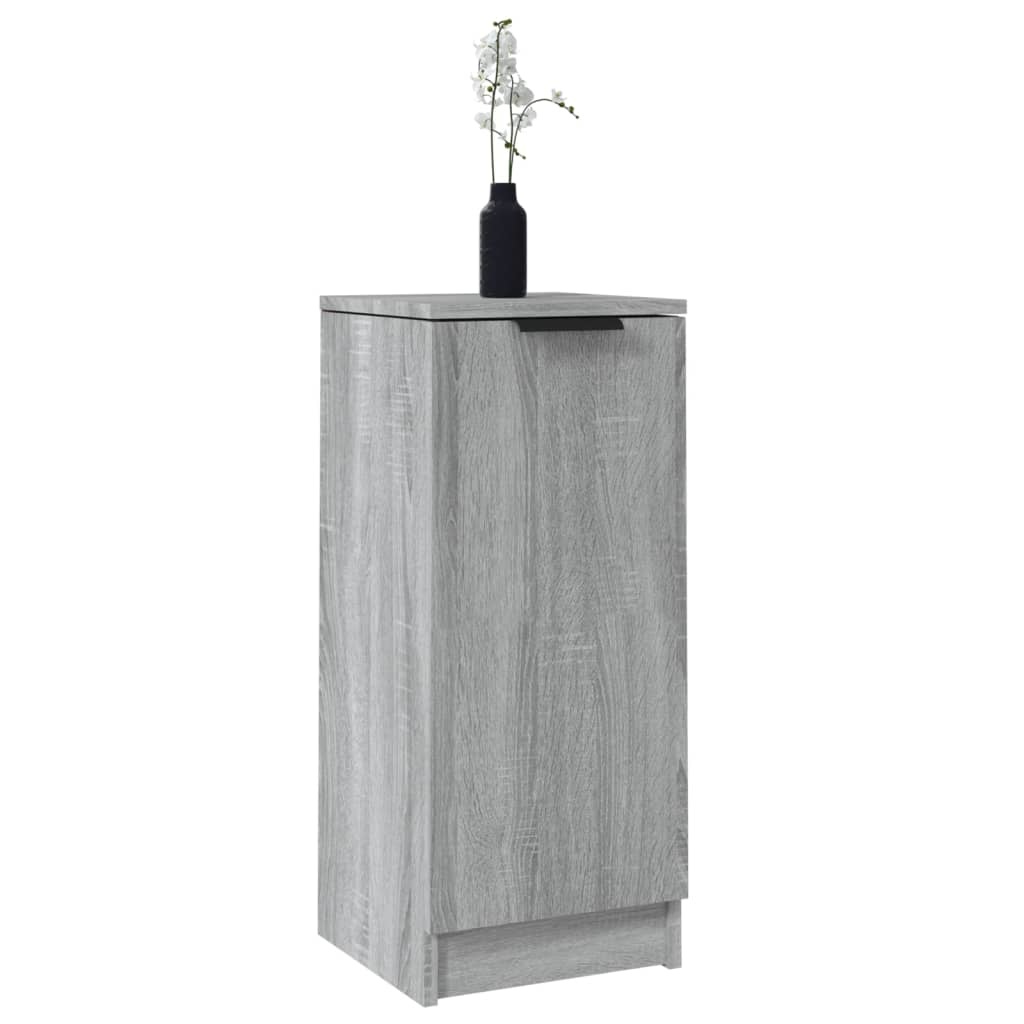 VidaXL Dressoirs 2 st 30x30x70 cm bewerkt hout grijs sonoma eikenkleur