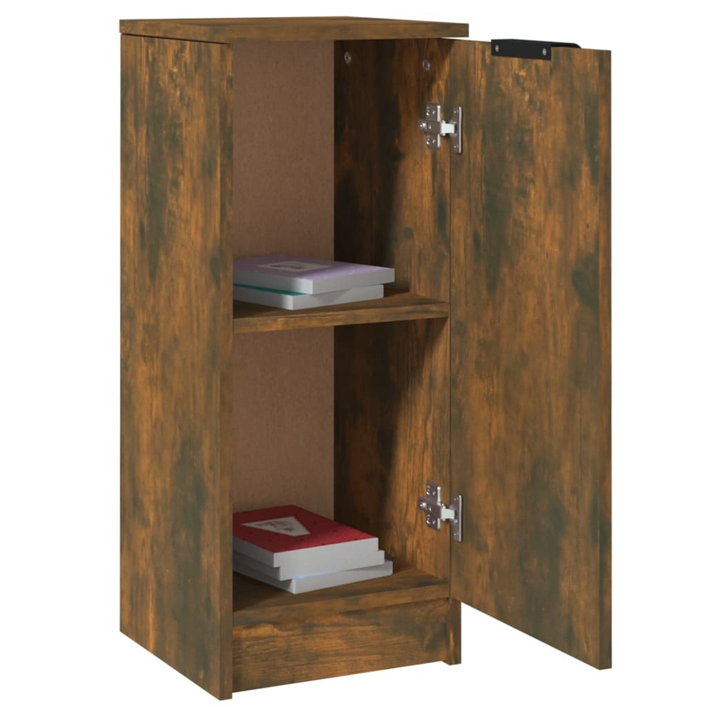 VidaXL Dressoirs 2 st 30x30x70 cm bewerkt hout gerookt eikenkleurig