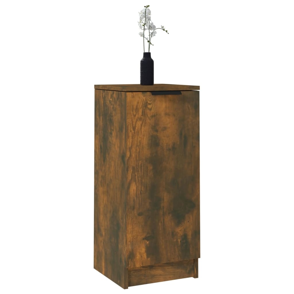 VidaXL Dressoirs 2 st 30x30x70 cm bewerkt hout gerookt eikenkleurig