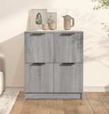 VidaXL Dressoir 60x30x70 cm bewerkt hout grijs sonoma eikenkleurig