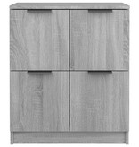 VidaXL Dressoir 60x30x70 cm bewerkt hout grijs sonoma eikenkleurig