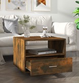 VidaXL Salontafel 55x55x40 cm bewerkt hout gerookt eikenkleurig