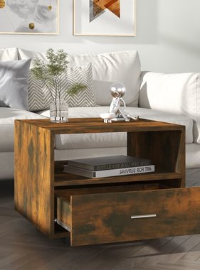 VidaXL Salontafel 55x55x40 cm bewerkt hout gerookt eikenkleurig